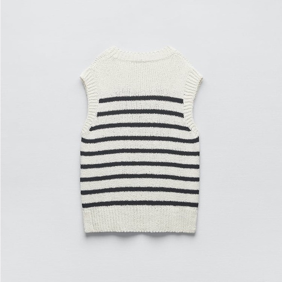 Zara Striped Knit Vest - Picture 6 of 7